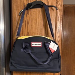 Hunter Dark Blue Duffel Bag with Yellow Accents, NWT, Target 20th Anniv edition